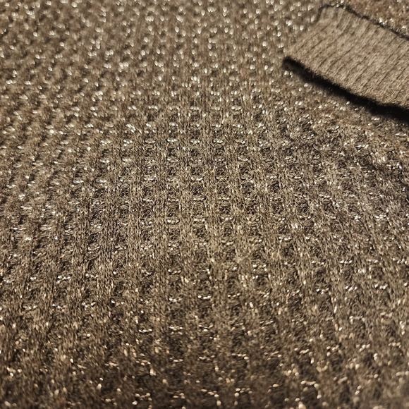 Velvet by Graham & Spencer Shimmery Knit Henley Sweater - Picture 6 of 10